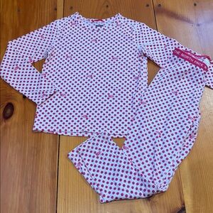 NORTH FACE (TNF) Girls 7-8 Pink Polka Dot Logo Printed Baselayer Set Polyester